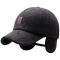 Men Autumn Winter Hat Outdoor Thick Warm Adjustable Earmuffs Baseball Cap Bomber Thick Hats. 