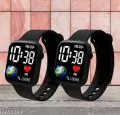 New Combo LED Fashionable Watch, Square LED Digital Sports Watch - Watch For Men - ঘড়ি.