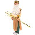 2025 New Kids Golden Greek Mythology  God King of The Sea Halloween Costume Poseidon Costume for Boys. 