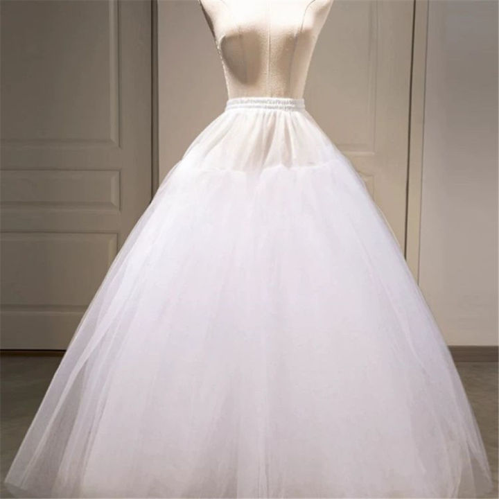 4/6/8%20Layers%20Tulle%20Crinoline%20Skirt%20Hoopless%20Petticoat%20Underskirt%20for%20Bridal%20Wedding%20Dresses%20-%20Image%202