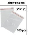 Ziplock Bag/ Zipper Bag /Food Grade Bag Size (9"x 12")100 PCS. 
