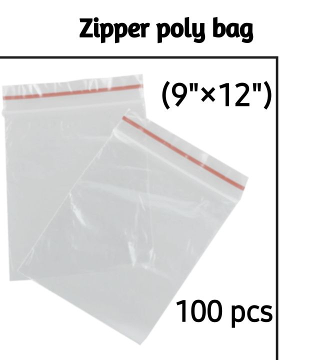 Ziplock Bag/ Zipper Bag /Food Grade Bag Size (9"x 12")100 PCS