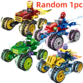 Blind box Mini Marvel Building Blocks Figures Big Goblin Spiderman Iron Man Venom Captain Hawk Deadpool Technic Armor Gift Toys.