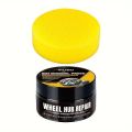 Car Wheel Rim Scratch Refurbishment Paste, Tire Rim Scratch Paint Repair Paste - Black And White Silver Aluminum Alloy Rim. 