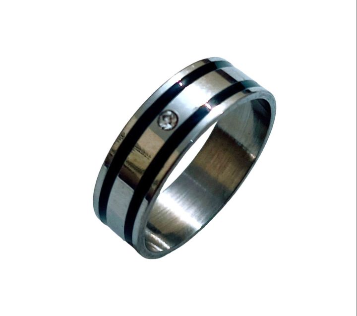 Stylish Silver, Black, Gold Titanium Ring/Chala For Men / Boys