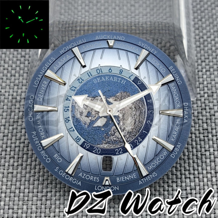 DZ%2033.5mm%20NH35%20Watch%20Dial%20Green%20Blue%20Earth%20Dial%20C3%20Super%20Green%20Luminous%206%20o'clock%20Crown%20Date%20Window%20fit%20NH35%20Movement%20-%20Image%208