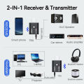 2 In 1 Bluetooth Audio Transmitter Receiver With HD Mic 3.5mm AUX USB Stereo Music Wireless Adapter For Car Kit Speaker TV PC. 
