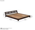 Rico Low Floor Bed
(King Size, Walnut Finish). 
