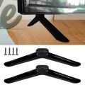 New Universal TV Base Stand Legs With Screws Black Television Tabletop Foot Tabletop Adjustable Hardware Bedroom. 