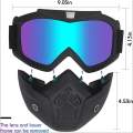 Motorcycle Glasses Detachable Anti-Fog Motorcycle Helmet Riding Goggles Glasses With Mouth Filter NF MART. 