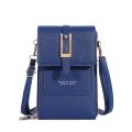 Touch Screen Mobile Phone Bag, Mini Flap Crossbody Bag, Fashion Faux Leather Purse, Vertical Wallet With Card Slots.