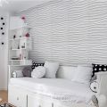 12pcs 3D wall panels for indoor wall decoration,PVC pattern for living room hall bedroom hotel office,black,30.48 cm x 30.48 cm. 