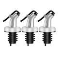 3PCS Silver Spray Paint Oil Bottle Plug Plastic Oil Bottle Plug Soy Sauce Vinegar Bottle Plug Oil Pour Nozzle. 