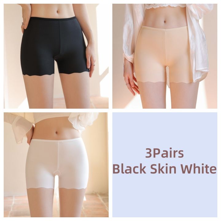 1/3PCS%20Women's%20Traceless%20Ice%20Silk%20Anti-Light%20Safety%20Pants%20Summer%20Thin%20Unrolled%20Breathable%20Shorts%20Boxers%20-%20Image%207