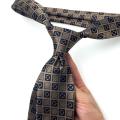 Luxury 8CM Mens Necktie Polka Dot Plaid Ties For Man Groom Groomsman Jacquard Woven Neck Tie Formal Business Party Accessories. 