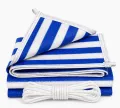 Blue White HDPE 90% Shade Net UV Resistant – Heavy Duty Green Net for Lawn, Garden, Pool, Playground & Outdoor Shade | Double Stitched with Hooks Every 3 Feet. 