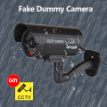 Fake Camera Outdoor Indoor CCTV Surveillance Simulation Dummy Camera With Flashing LED Light Home Security Protection Bullet Cam. 