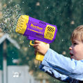 40 hole handheld fully automatic space light bubble machine, electric children's toy without battery and bubble water. 