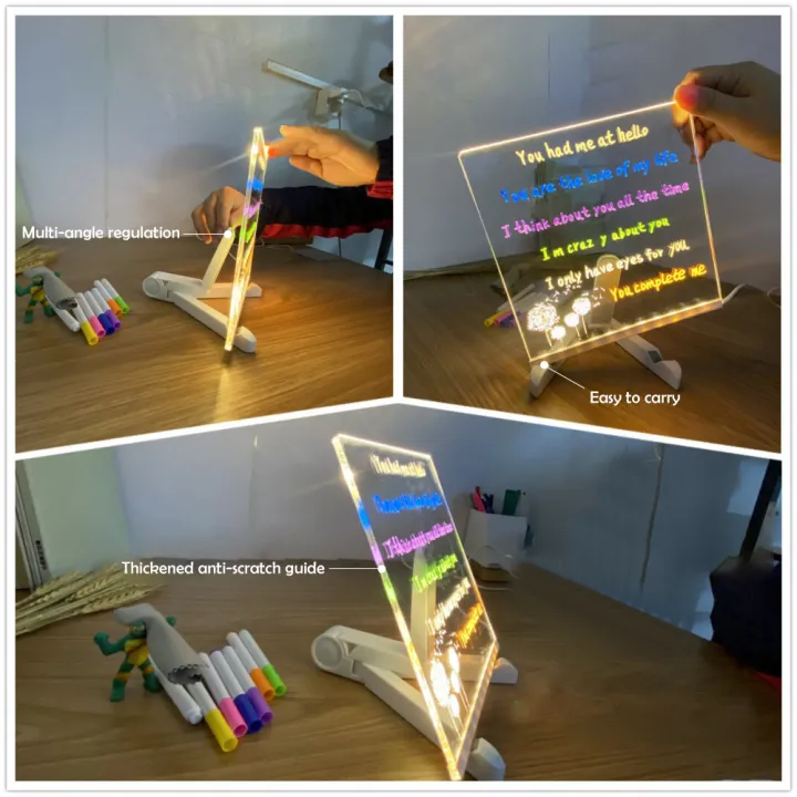 LED%20Note%20Board%20With%20Night%20Light%20Colorful%207%20Pens%20DIY%20Acrylic%20Message%20Board%20Children%E2%80%98s%20Drawing%20Board%20For%20Kids%20Birthday%20%20-%20Image%205