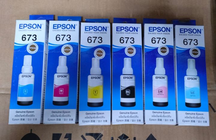 G673 Ink Epson 673 ink (6 colour) For L805 L1800 L800 printer (copy ink) | Daraz ...
