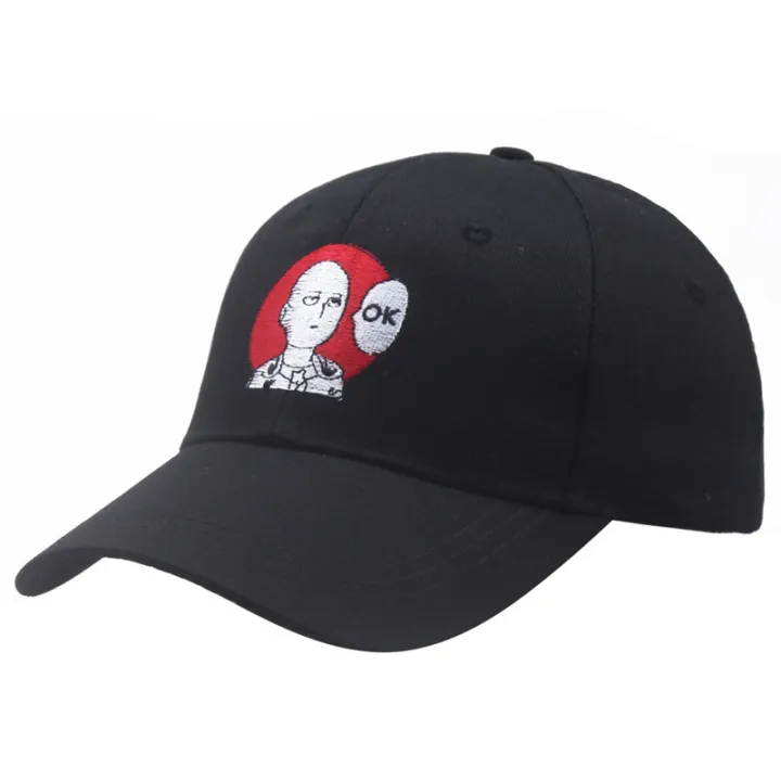 Cartoon%20One%20Punch%20Man%20Saitama%20Anime%20Baseball%20Hat%20Embroidered%20Adjustable%20Unisex%20Accessories%20OK%20Cap%20Outdoor%20Hats%20-%20Image%202