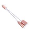 MAK TEC Lightning to 3.5mm 2 in 1 Earphone Audio Adapter without bluetooth compatible For iPhone Charger Cable Mobile Phone Aux Dual Jack Splitter Headphone & Fast Charging Connector Converter. 