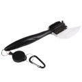 Golf Club Brush Groove Cleaner Retractable Dual Sided Nylon Bristles Aluminum Carabiner Groove Cleaner Groove Cleaning Tool Kit. 