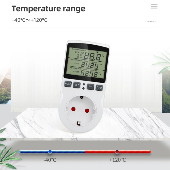 Timer Socket Digital Thermostat 220v Temperature Controller Socket ...