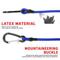 4pcs Aluminum Alloy Hooks with Elastic Ropes Practical Latex Bundling Ropes for Outdoor Tents and Camping Equipment. 