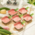 Super Cute Cartoon Strawberry Dipping Saucer Household Three-Dimensional Ceramic Saucer Ketchup Snack Plate Vinaigrette. 