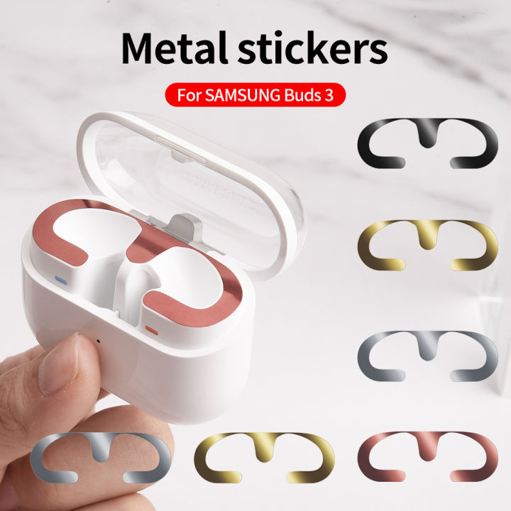 For Samsung Buds 3 Pro Ultra Thin Metal Dust Scratch Resistant Sticker Metal Dust Guard Protective Film For Samsung Buzz 3 Pro