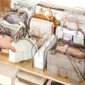 Handbag storage rack Organizer 4 Slots Transparent Closet Purse Storage rack Acrylic wardrobe Bag storage holder Purse Display.