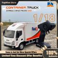 Huina 1:18 RC car 12CH Remote Controlled express delivery car loading transport car Small Cargo Truck Floating Van Small Truck.