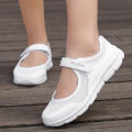 Summer Women Casual Shoes Soft Portable Sneakers Walking Shoes Flat Soles for Women Breathable Slip on White Shoes. 