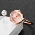Elegant Pearl Bracelet Strap Women Wristwatch Fashion Diamond Dial Quartz Watch Ladies Clock Reloj Mujer.