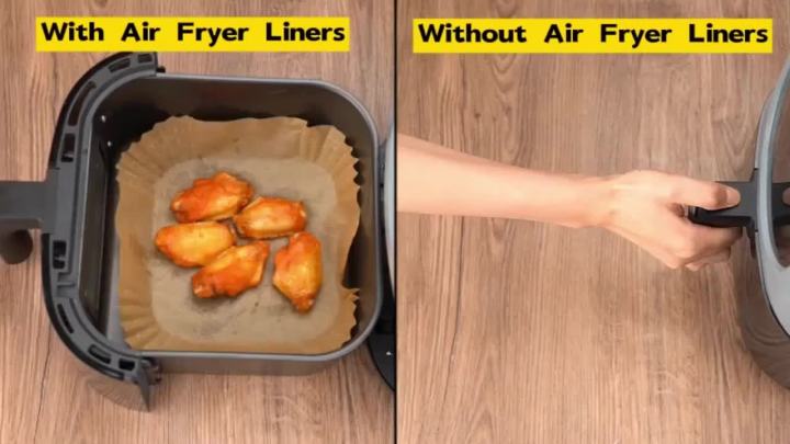 50/100/200Pcs Air Fryer Baking Paper Non-Stick Airfryer Baking Papers Round Air-Fryer Paper Liners Paper Kitchen Accessories