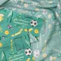 100% cotton, football pattern, ball shirt and so on, 44 inches wide fabric, yards fabric. 