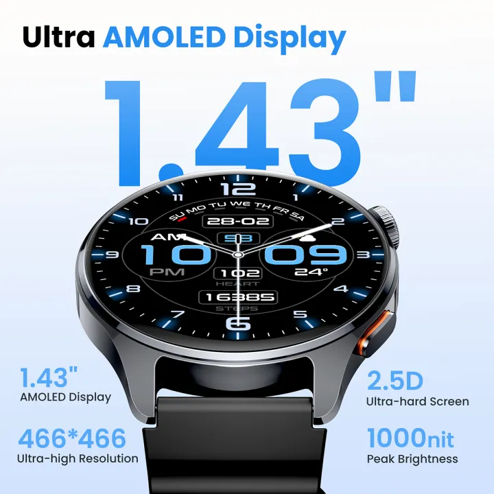 HAYLOU%20Watch%204S(HF012)%20%20Smartwatch%201.43%E2%80%9D%20HD%20AMOLED%205%20Satellite%20%20Positioning%20120+%20Workout%20Modes%20Sport%20Fitness%20Smart%20Watch%20-%20Image%203