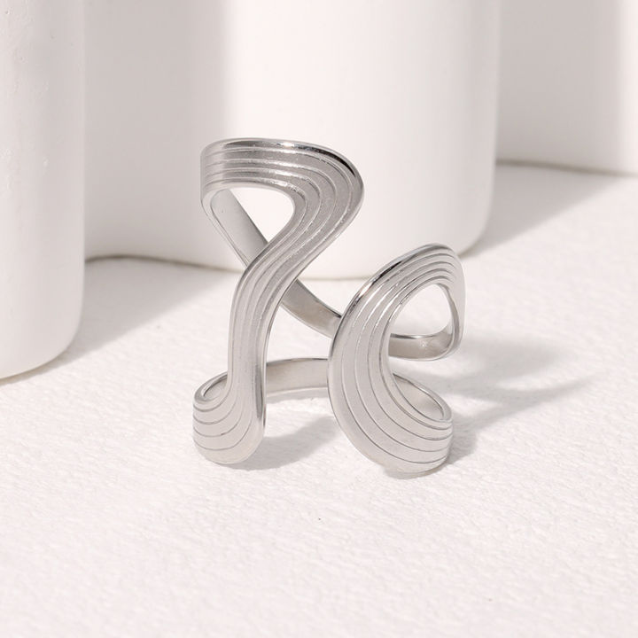 Rust%20Proof%20Stainless%20Steel%20Big%20Personal%20Ring%20Stylish%20Creative%20Minimalist%20Metal%20Statement%20Waterproof%20Jewelry%20for%20Women%20-%20Image%204