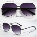 European And American Retro Style Double Beam Toad Mirror Men and Women Metal Sunglasses. 