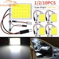 1/2/10PCS Cob 16 24 36 48SMD White Reading Lamp Led T10 Car Parking Bulb Auto Interior Panel Light Festoon License Plate Light. 