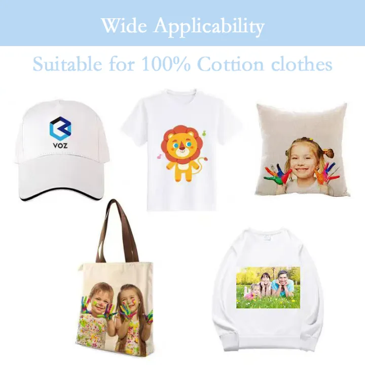 A4%2010/20%20Sheets%20Inkjet%20Heat%20Transfer%20Paper%20Cotton%20T-Shirt%20Dark%20Black%20Transfer%20Paper%20%20Light%20White%20Paper%20For%20100%25%20Cotton%20Fabric%20-%20Image%207