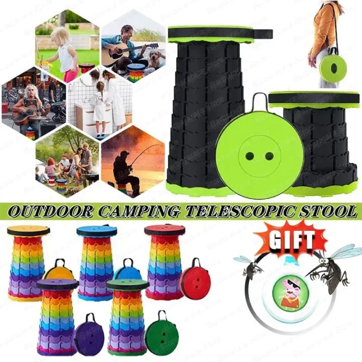 2024 Hot Portable Folding Telescopic Stool Lightweight Plastic Subway