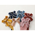 Autumn Baby Girls Stripe Bows Socks Knee High Soft Cotton Kids Long Socks Children Floor Socks Princess Style For 0-5 Years. 