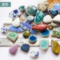 100g Oval Ceramic Mosaic Tiles Multi Color Mosaic Piece DIY Mosaic Making Stones for Craft Hobby Arts Home Wall Decoration arte. 