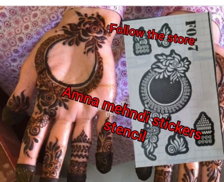 mehndi stickers customized name