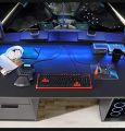 Warrior Gaming Desk  Computer Desk Workstation For Large PC Gaming table Or Home Office Desk Perfect Black Desk With Drawers & Storage. 