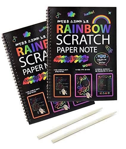 Rainbow Colorful Scratch Note Pad - Large Size (A4)