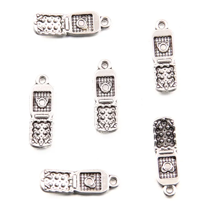 10PCS%209*27mm%20Picture%20Color%20Cellphone%20Mobile%20Charms%20Pendant%20Metal%20Alloy%20DIY%20Necklace%20Bracelet%20Earrings%20Marking%20-%20Image%206