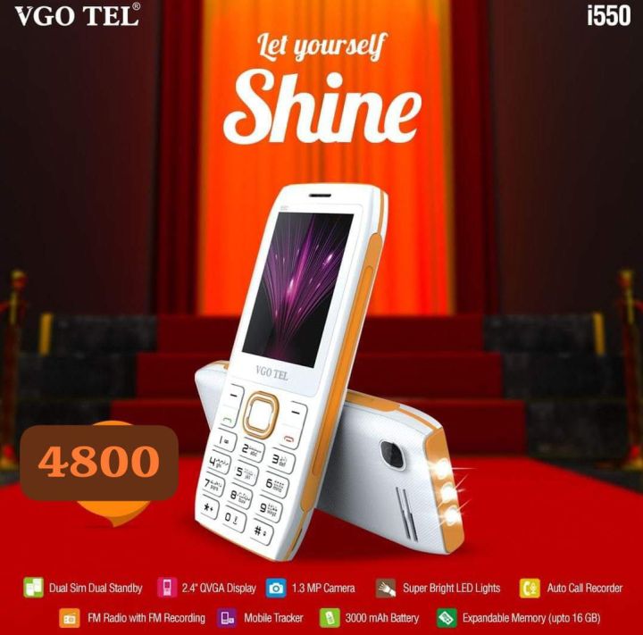 The VgoTel i550: Stylish design, vibrant display, and smooth performance in the palm of your hand. Capture memories with its capable camera, stay connected and enjoy reliable battery life.